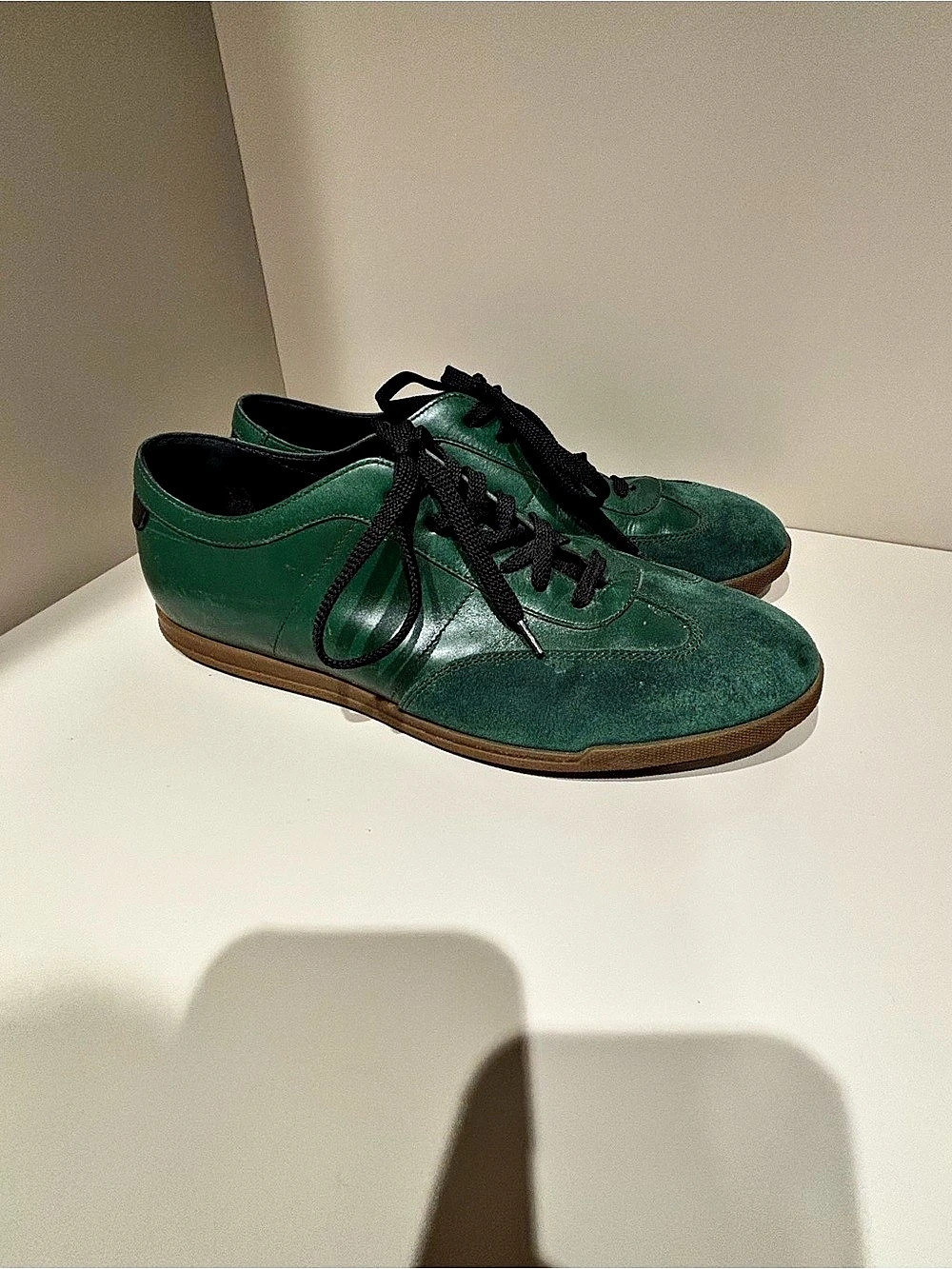 Paul Smith Green & Black Leather Sneakers EU 40